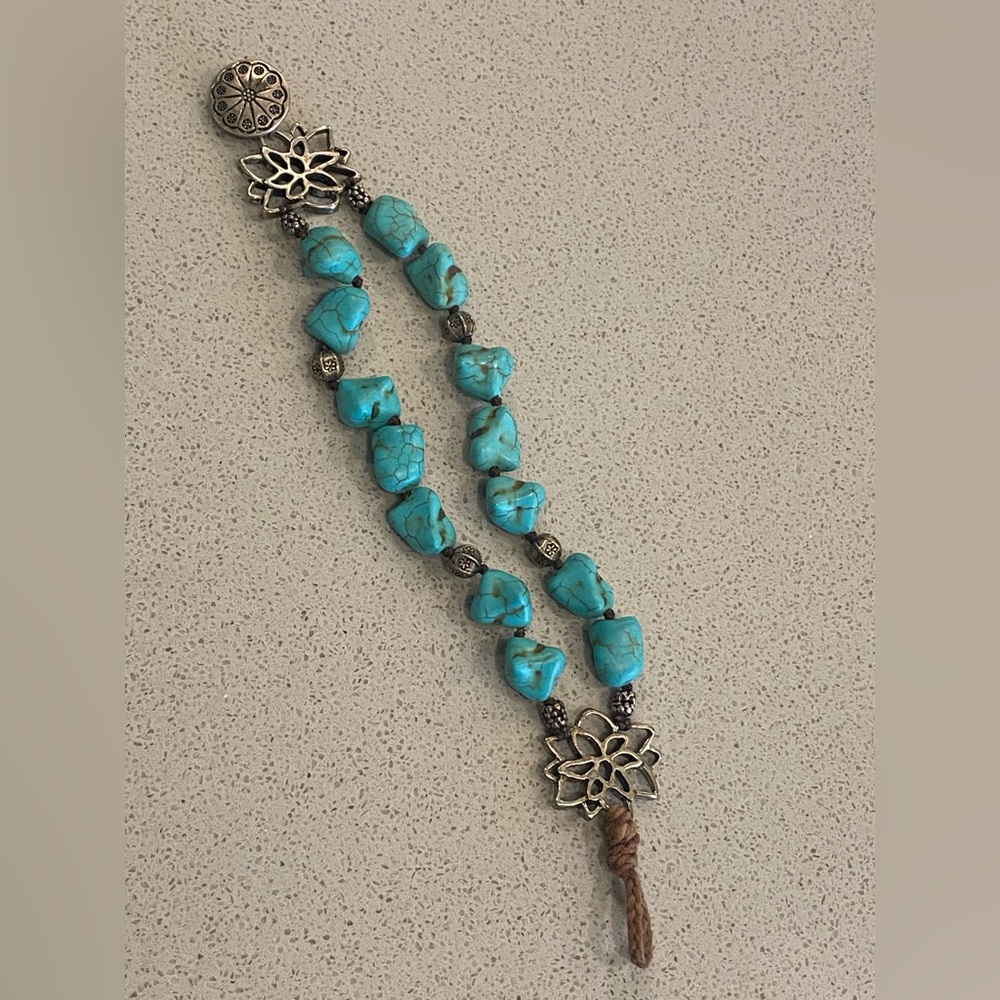 Lucky Brand Turquoise and Silver Bracelet